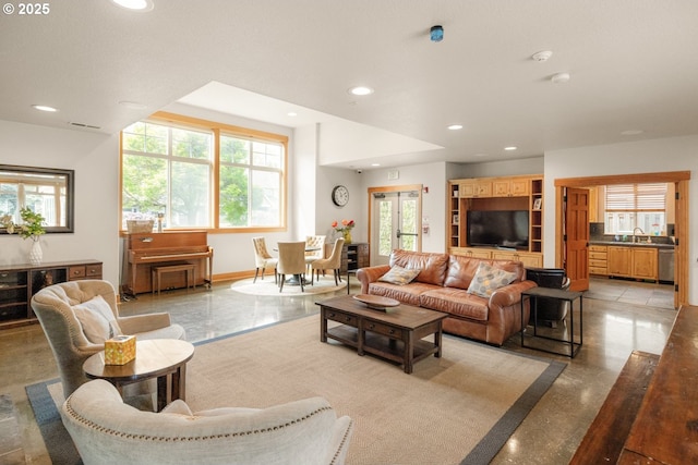 17246 SW Pleasanton Ln, Beaverton, OR 97003 - living room with recessed lighting and baseboards