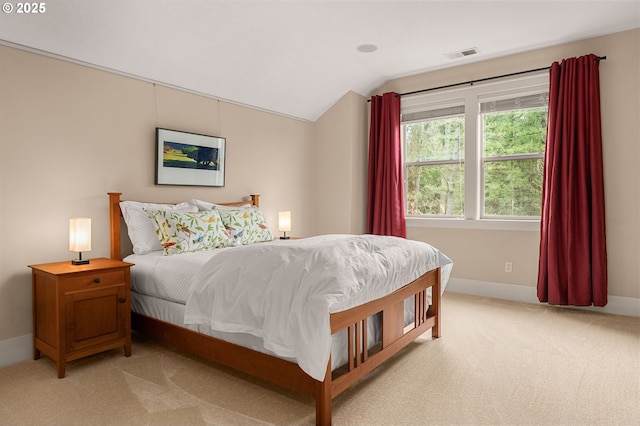 10480 SW Windwood Way, Portland, OR 97225 - bedroom featuring vaulted ceiling and light carpet
