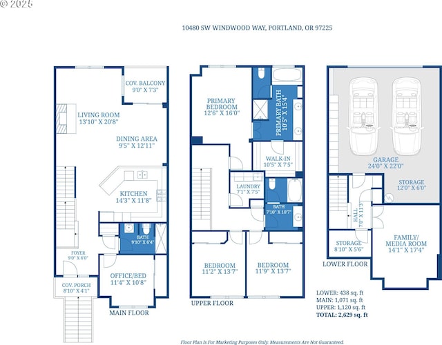 10480 SW Windwood Way, Portland, OR 97225 - view of room layout