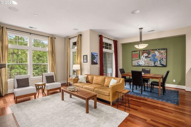 10480 SW Windwood Way, Portland, OR 97225 - living area with wood finished floors and baseboards
