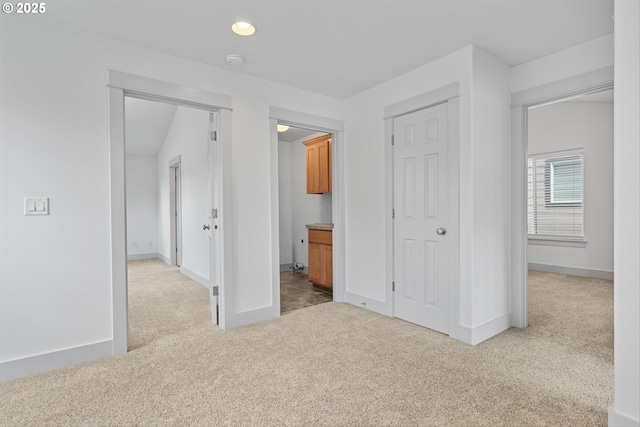 4345 SW Vino Pl, Beaverton, OR 97078 - unfurnished bedroom with carpet floors, baseboards, recessed lighting, connected bathroom, and a closet