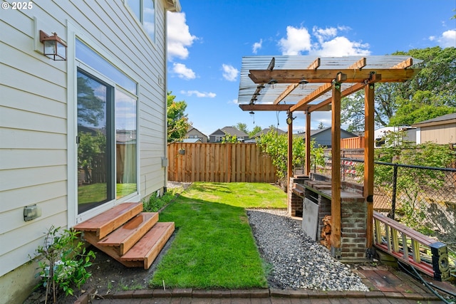 4345 SW Vino Pl, Beaverton, OR 97078 - view of yard featuring entry steps and a pergola