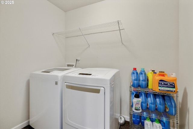 laundry area featuring separate washer and dryer