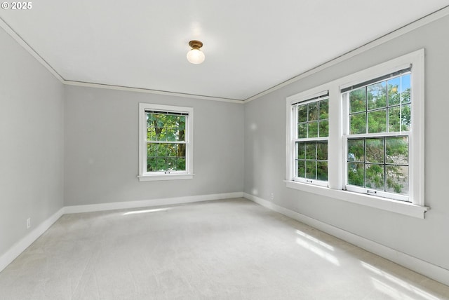 368 NW Lomita Ter, Portland, OR 97210 - spare room with healthy amount of natural light, ornamental molding, and carpet floors
