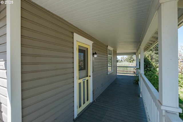 38588 Goar Rd, Scio, OR 97374 - wooden deck with covered porch