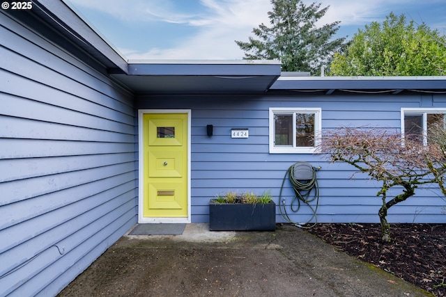 view of doorway to property