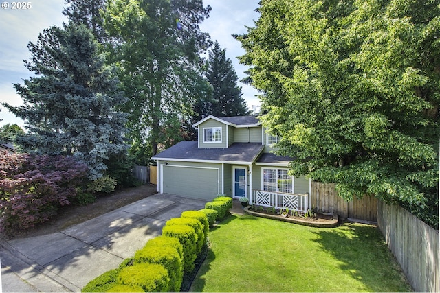 4422 SW Appletree Pl, Beaverton, OR 97078 - traditional home with driveway, an attached garage, and a porch