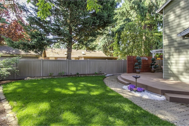 4422 SW Appletree Pl, Beaverton, OR 97078 - fenced backyard with a deck