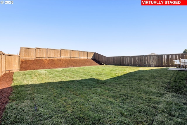 view of yard with a patio