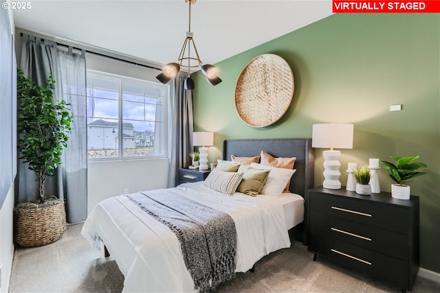 view of carpeted bedroom