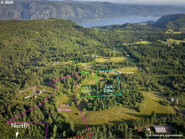 1641 Mabee Mines Rd Unit 4, Washougal, WA 98671 - aerial view of property and surrounding area with a heavily wooded area and property boundaries highlighted