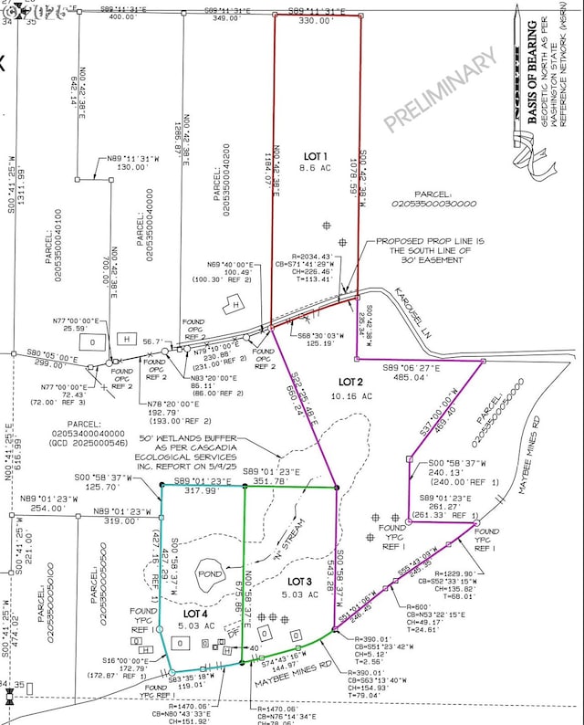1641 Mabee Mines Rd Unit 4, Washougal, WA 98671 - map / location featuring property parcel outlined