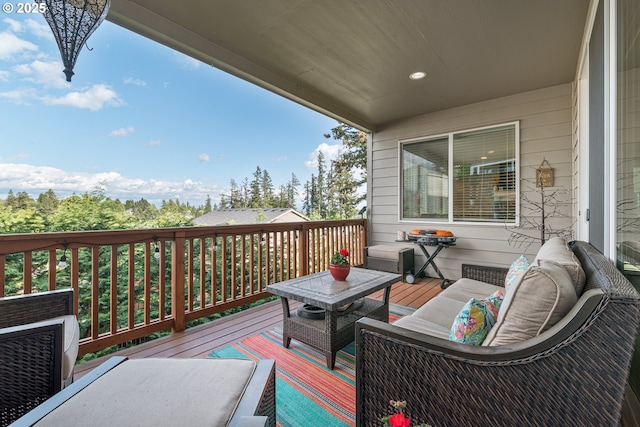 deck featuring an outdoor hangout area