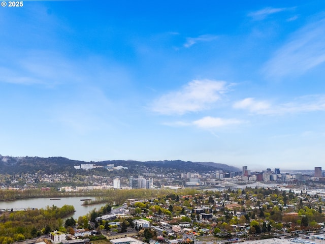 5170 SE 28th Ave, Portland, OR 97202 - bird's eye view featuring a water and mountain view and a view of city