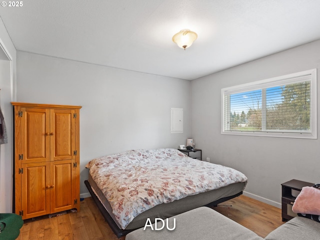 bedroom featuring light hardwood / wood-style floors