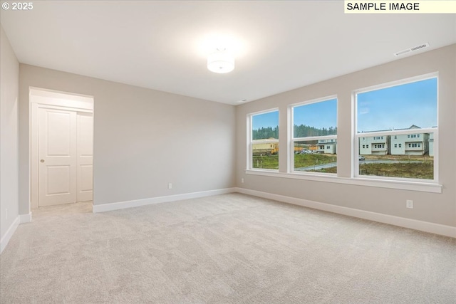 view of carpeted empty room