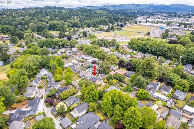 1702 24th Ave, Longview, WA 98632 - aerial perspective of suburban area featuring a mountain backdrop