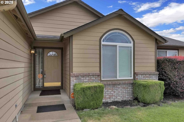2451 Bowtie Ave, Eugene, OR 97404 - doorway to property with brick siding
