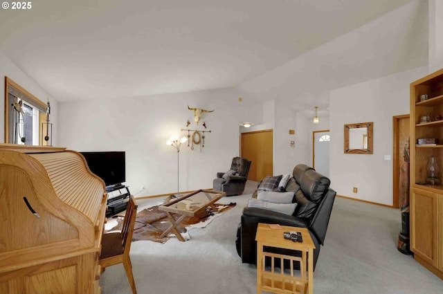 2451 Bowtie Ave, Eugene, OR 97404 - living room with light colored carpet and vaulted ceiling