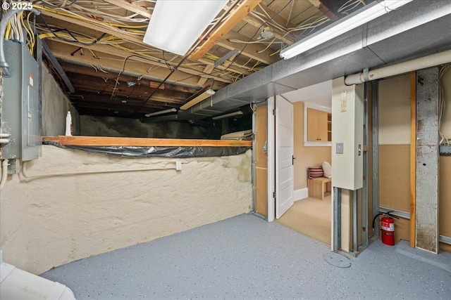 7525 SE 18th Ave, Portland, OR 97202 - unfinished basement with electric panel