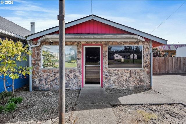 exterior space with fence