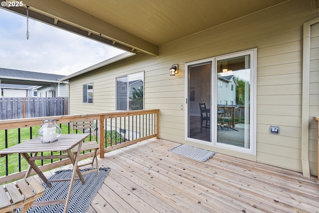 view of wooden deck