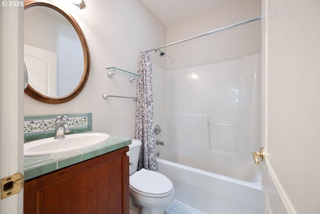 3830 NW 142nd Ter, Portland, OR 97229 - bathroom featuring vanity, shower / tub combo with curtain, and toilet