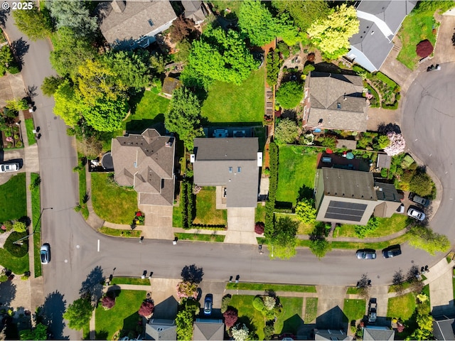 aerial view with a residential view