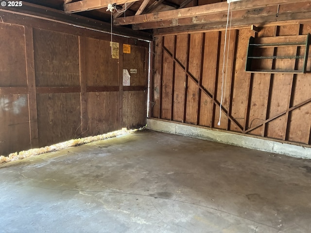 33962 Church Rd, Warren, OR 97053 - garage featuring wooden walls