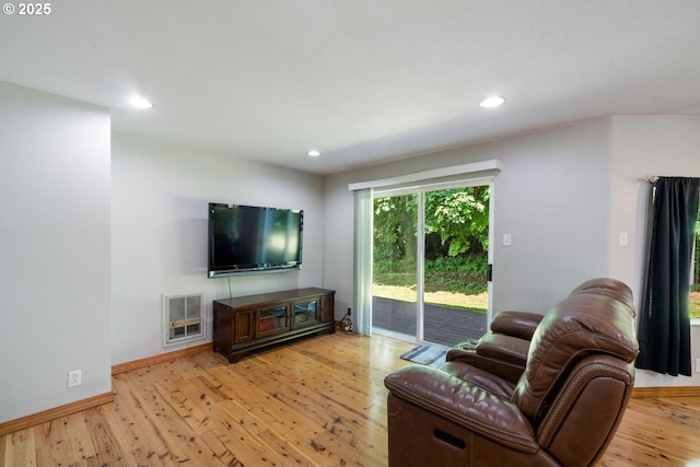 7980 Kilchis River Rd, Tillamook, OR 97141 - living area featuring hardwood / wood-style flooring, recessed lighting, and baseboards