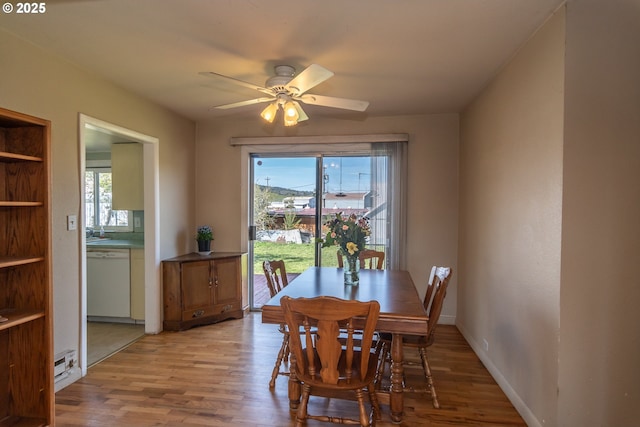 164 Pippin Ave, Roseburg, OR 97471 - dining room featuring plenty of natural light, light wood-style floors, and ceiling fan