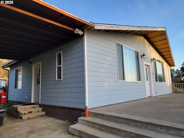 view of home's exterior