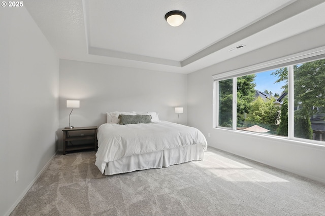 2510 NW Rogue Valley Ter, Beaverton, OR 97006 - bedroom featuring carpet floors, a raised ceiling, and baseboards