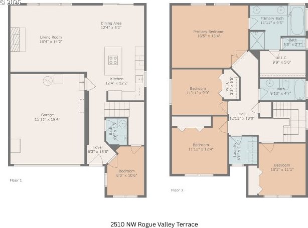 2510 NW Rogue Valley Ter, Beaverton, OR 97006 - home floor plan