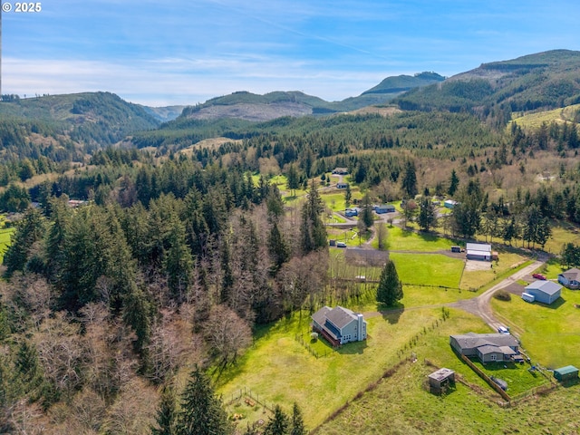 92041 Carmen Creek Rd, Astoria, OR 97103 - aerial view of a mountain backdrop and a forest