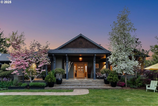 1524 Sherman Ave, Hood River, OR 97031 - view of front facade with a yard and a porch