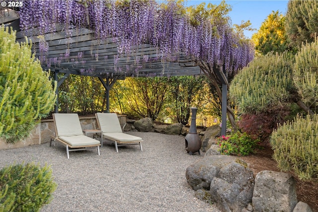 1524 Sherman Ave, Hood River, OR 97031 - view of patio / terrace with a pergola