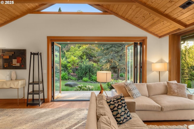 1524 Sherman Ave, Hood River, OR 97031 - living area featuring wood ceiling and wood finished floors