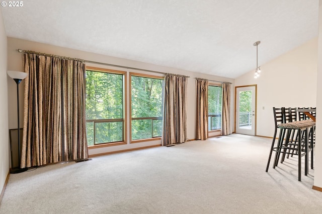 4740 SW Lowell Ct, Portland, OR 97221 - carpeted spare room with plenty of natural light and lofted ceiling