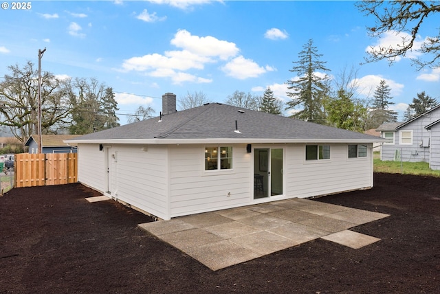 back of property featuring a patio area