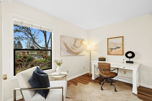 16146 SW 130th Ter Unit 2, Portland, OR 97224 - office area with wood finished floors and baseboards
