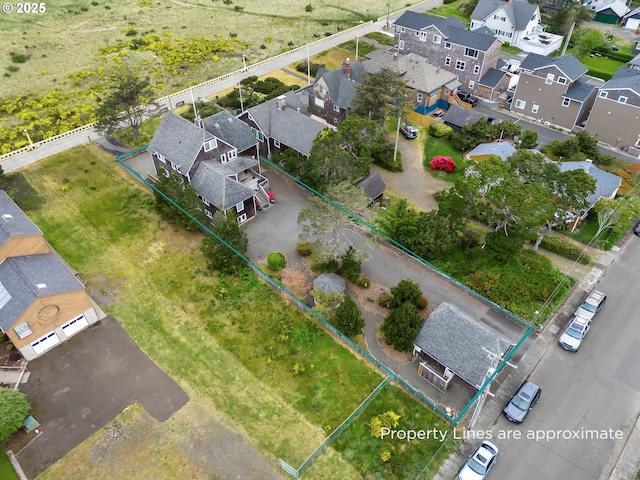 1021 S Prom, Seaside, OR 97138 - aerial view of residential area featuring property parcel outlined