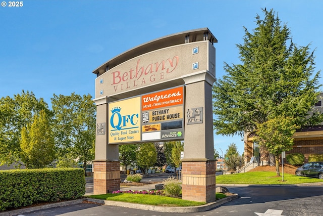 exterior details with a parking lot