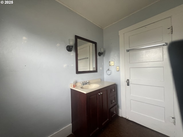 103 NW 10th Ave, Milton-Freewater, OR 97862 - bathroom featuring vanity and ornamental molding