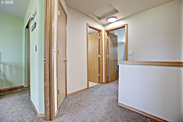 425 Warner St, Oregon City, OR 97045 - corridor featuring attic access, carpet floors, and baseboards