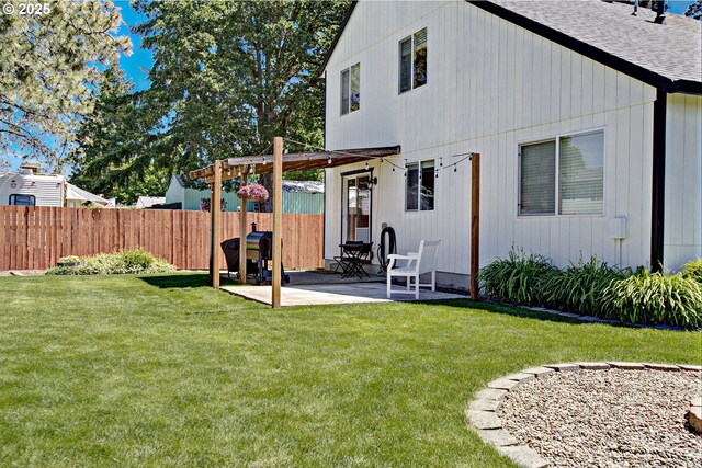 425 Warner St, Oregon City, OR 97045 - rear view of property with a patio area and roof with shingles