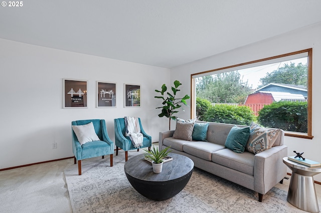 17725 NE Multnomah Dr, Portland, OR 97230 - carpeted living room with baseboards