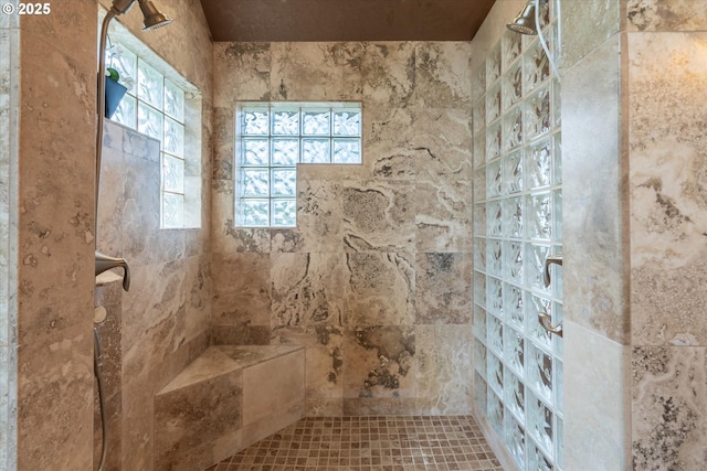full bathroom with a walk in shower