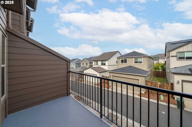 balcony featuring a residential view