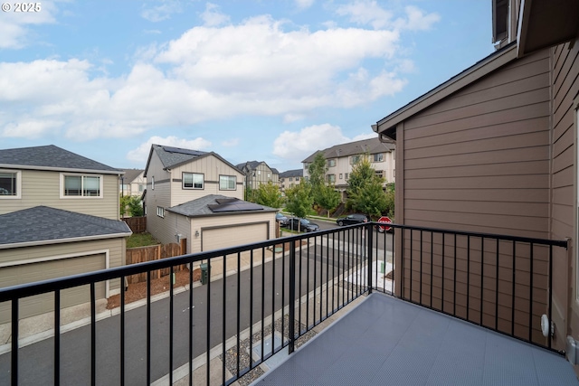 balcony with a residential view